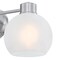 Westinghouse Fixture Wall 60W 3-Light Marla, Brushed Nickel Frosted Glassobe Glass 6124800 - alternate 6